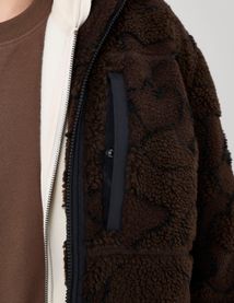 Blouson zippé sherpa imprimé