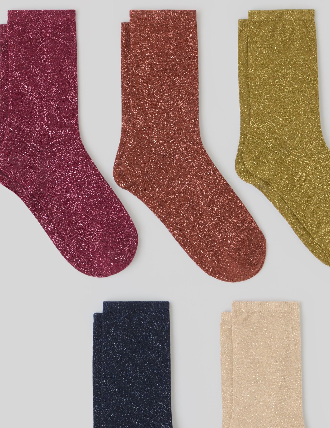 Lot de 5 paires de chaussettes lurex