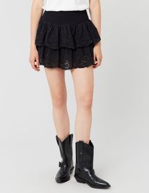 Jupe courte broderie anglaise