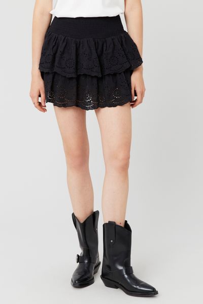 Jupe courte broderie anglaise