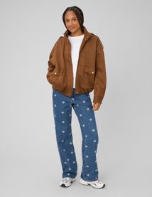 Jean straight brod&eacute;