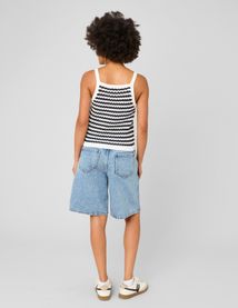 D&eacute;bardeur ray&eacute; en crochet