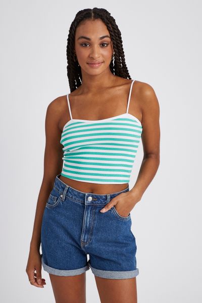 Top bustier rayé