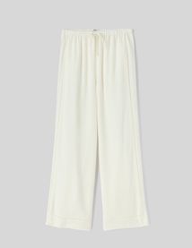 Pantalon fluide détail broderie