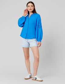 Chemise en gaze de coton unie