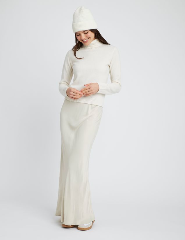 Jupe longue satin