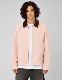 Veste zipp&eacute;e unie col velours