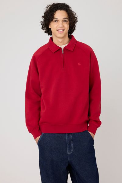 Sweat col polo zippé