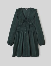Robe courte col claudine