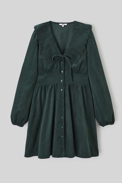 Robe courte col claudine
