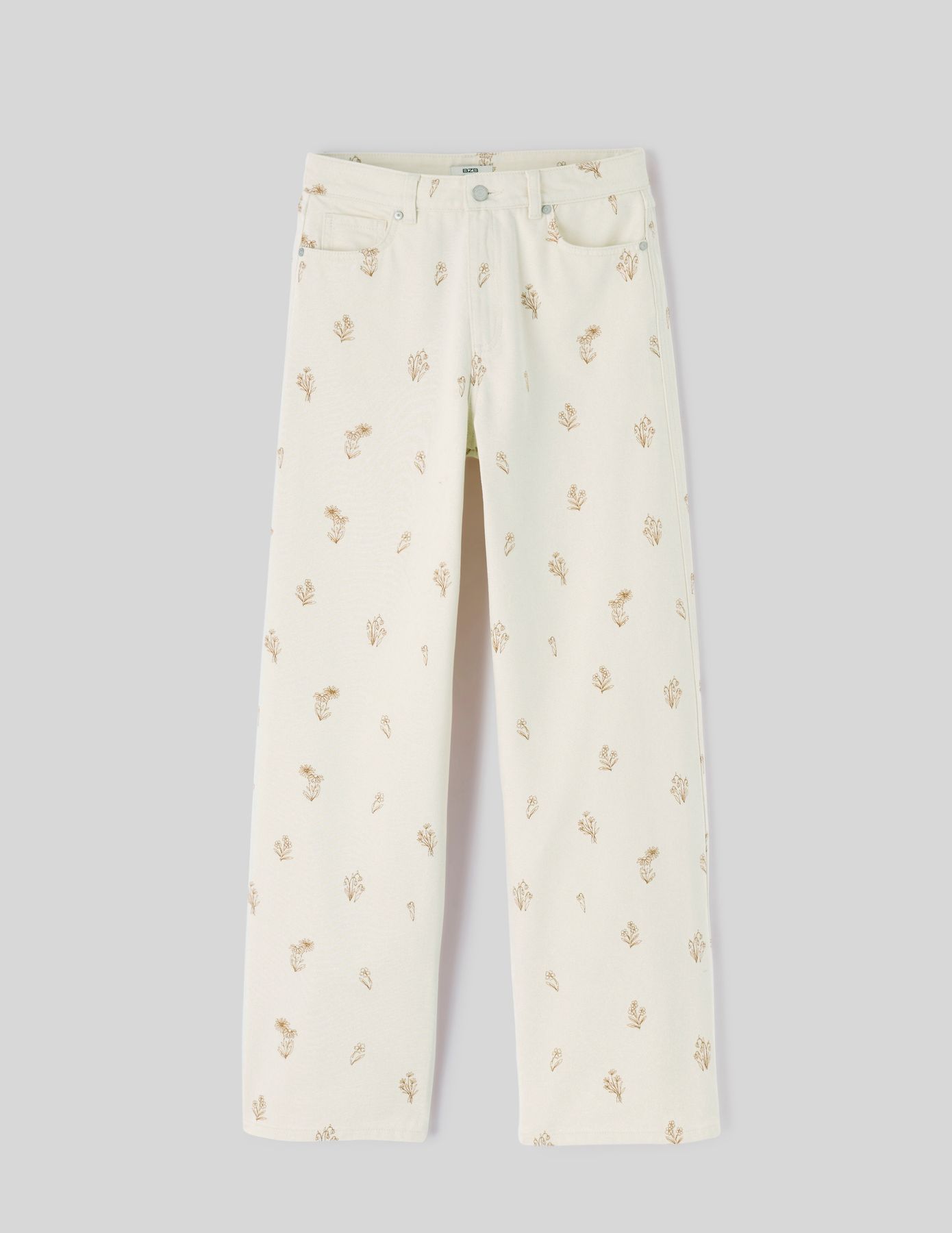 Pantalon wide leg brodé