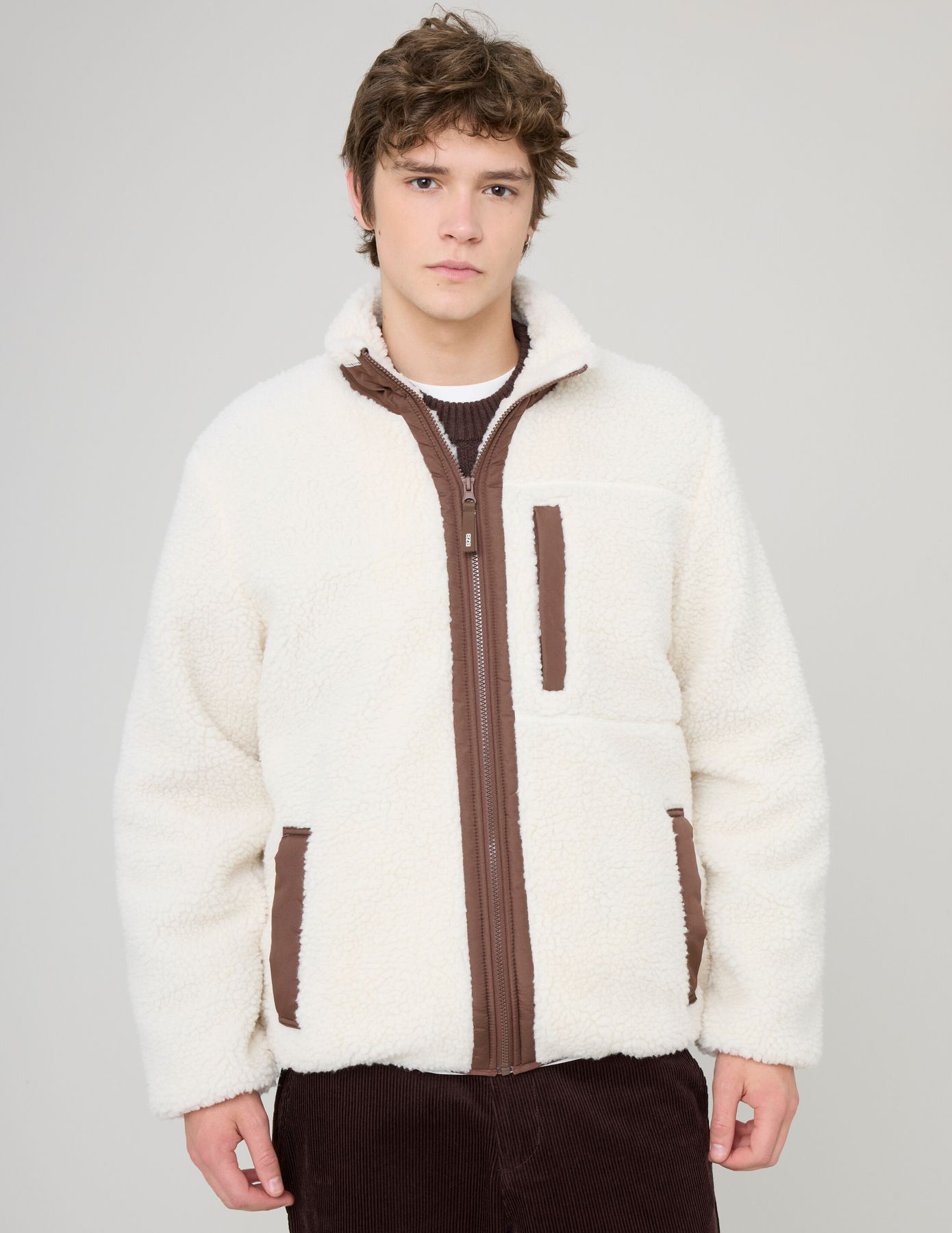 Blouson zipp&eacute; sherpa