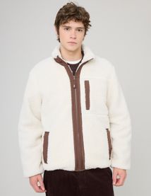 Blouson zipp&eacute; sherpa