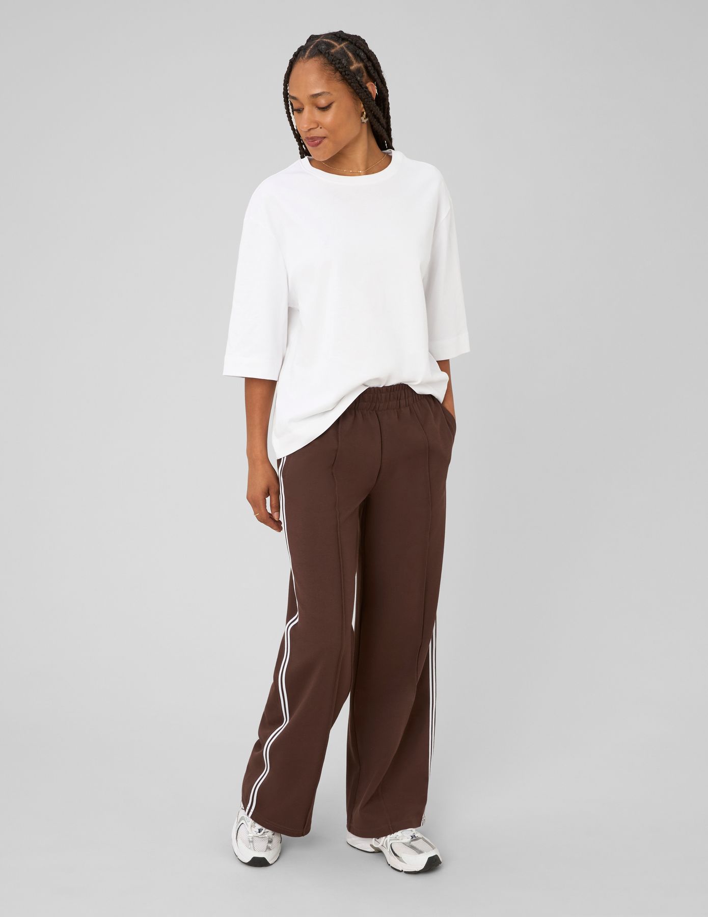 Pantalon jogging &agrave; bandes
