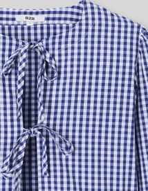 Blouse vichy à nouer