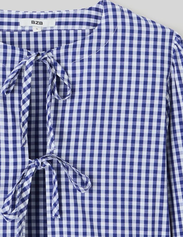 Blouse vichy &agrave; nouer