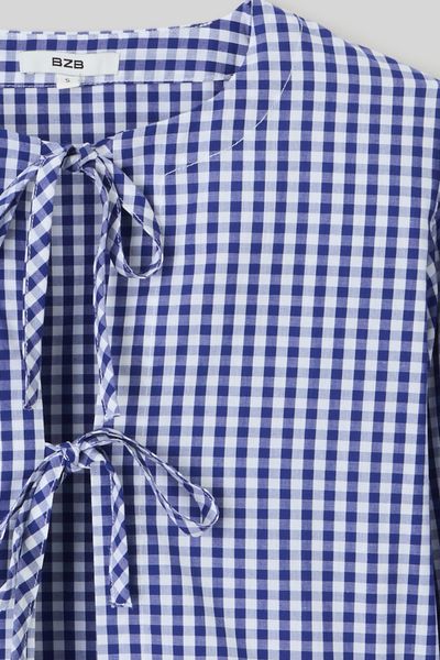 Blouse vichy à nouer
