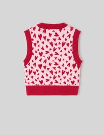 Gilet sans manche motif c&oelig;ur