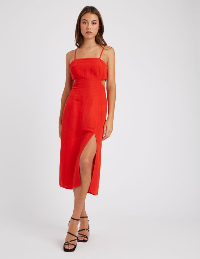 Robe longue en lin