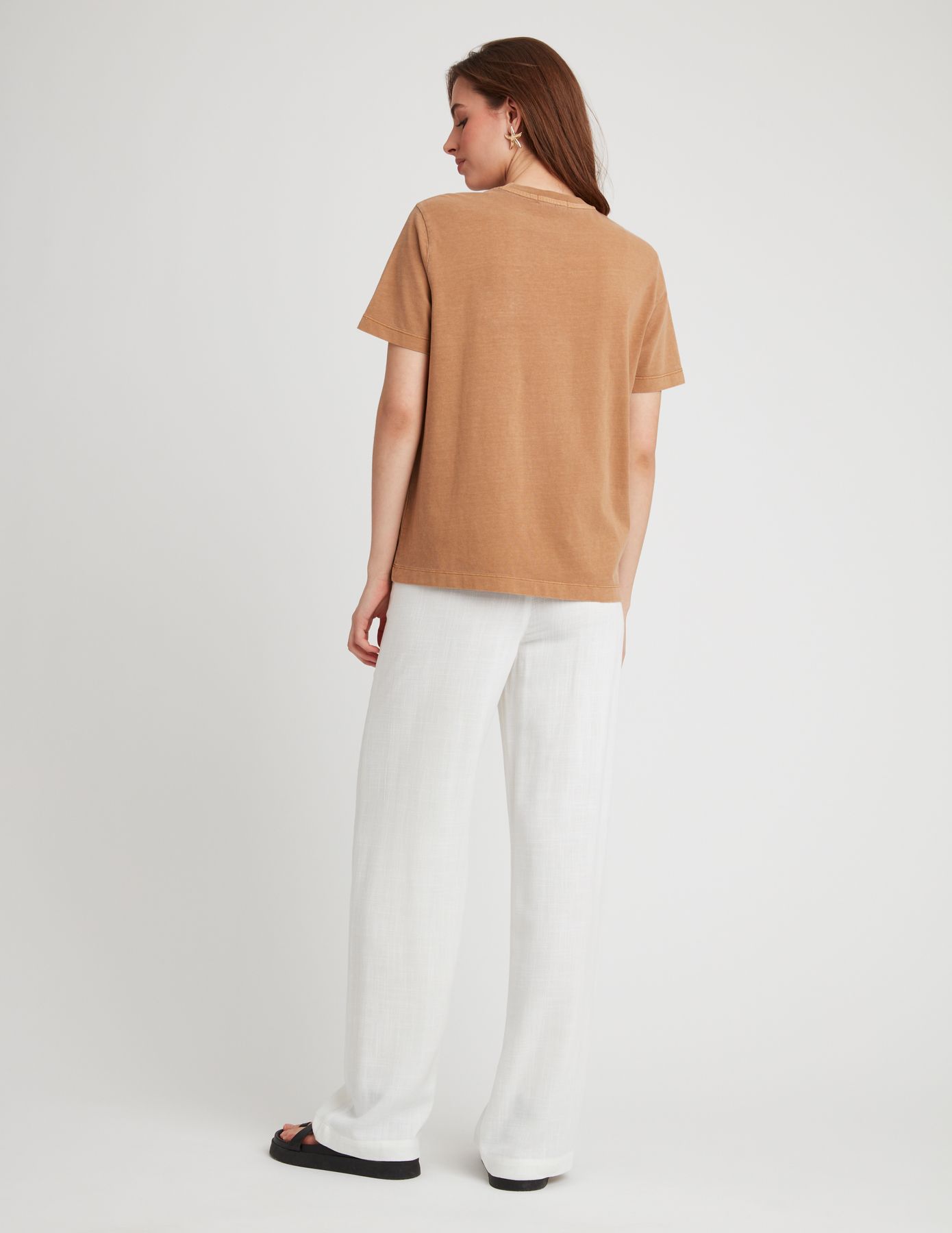 T-shirt broderie léopard
