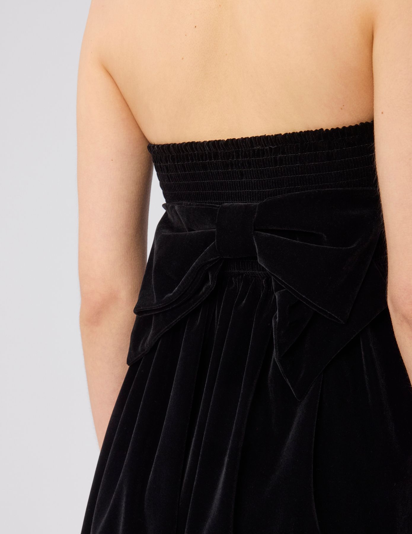 Robe bustier en velours