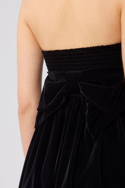 Robe bustier en velours