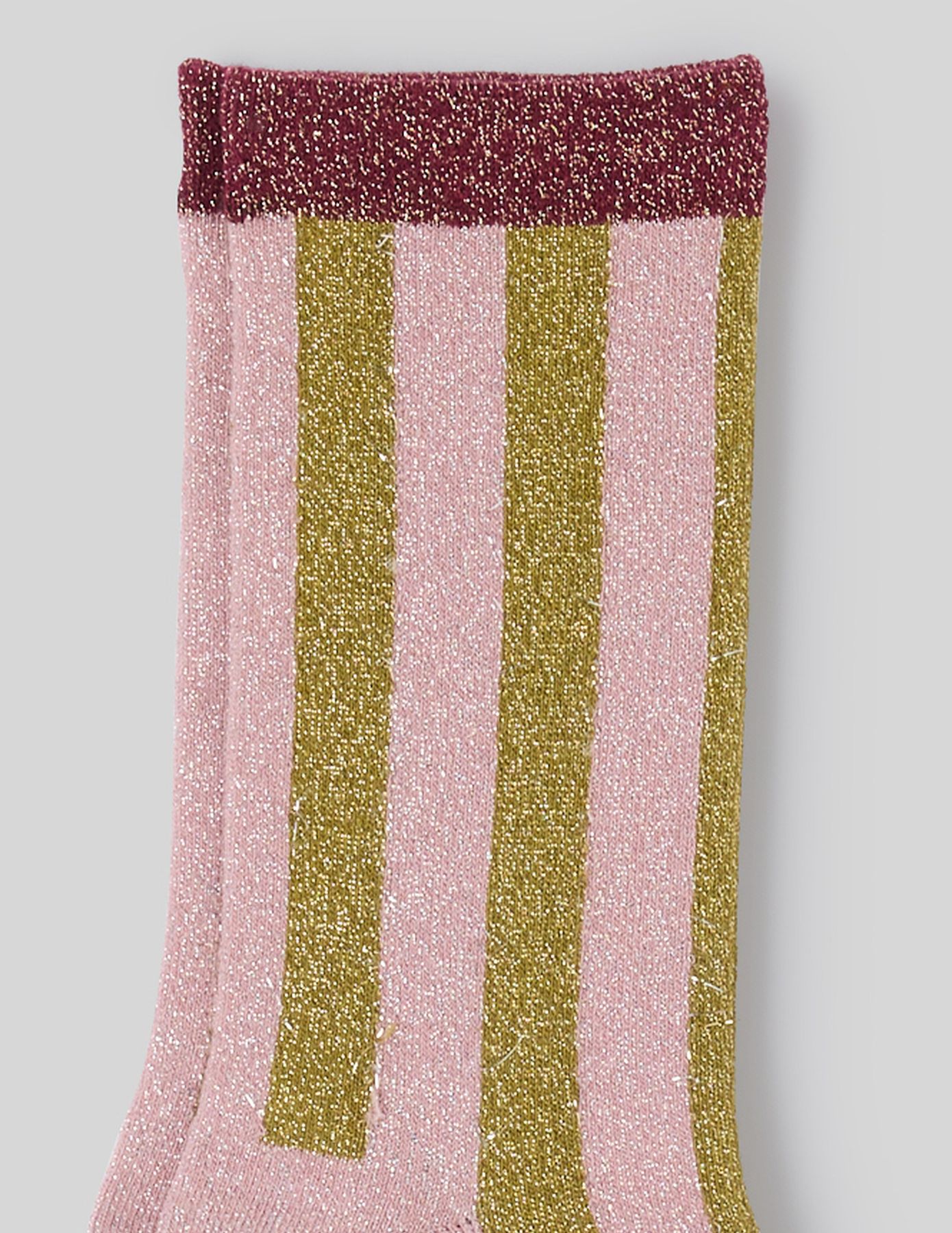 Chaussettes &agrave; rayures brillantes