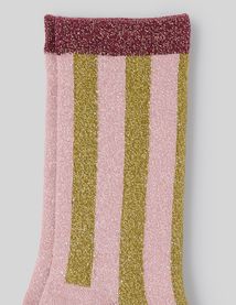 Chaussettes &agrave; rayures brillantes