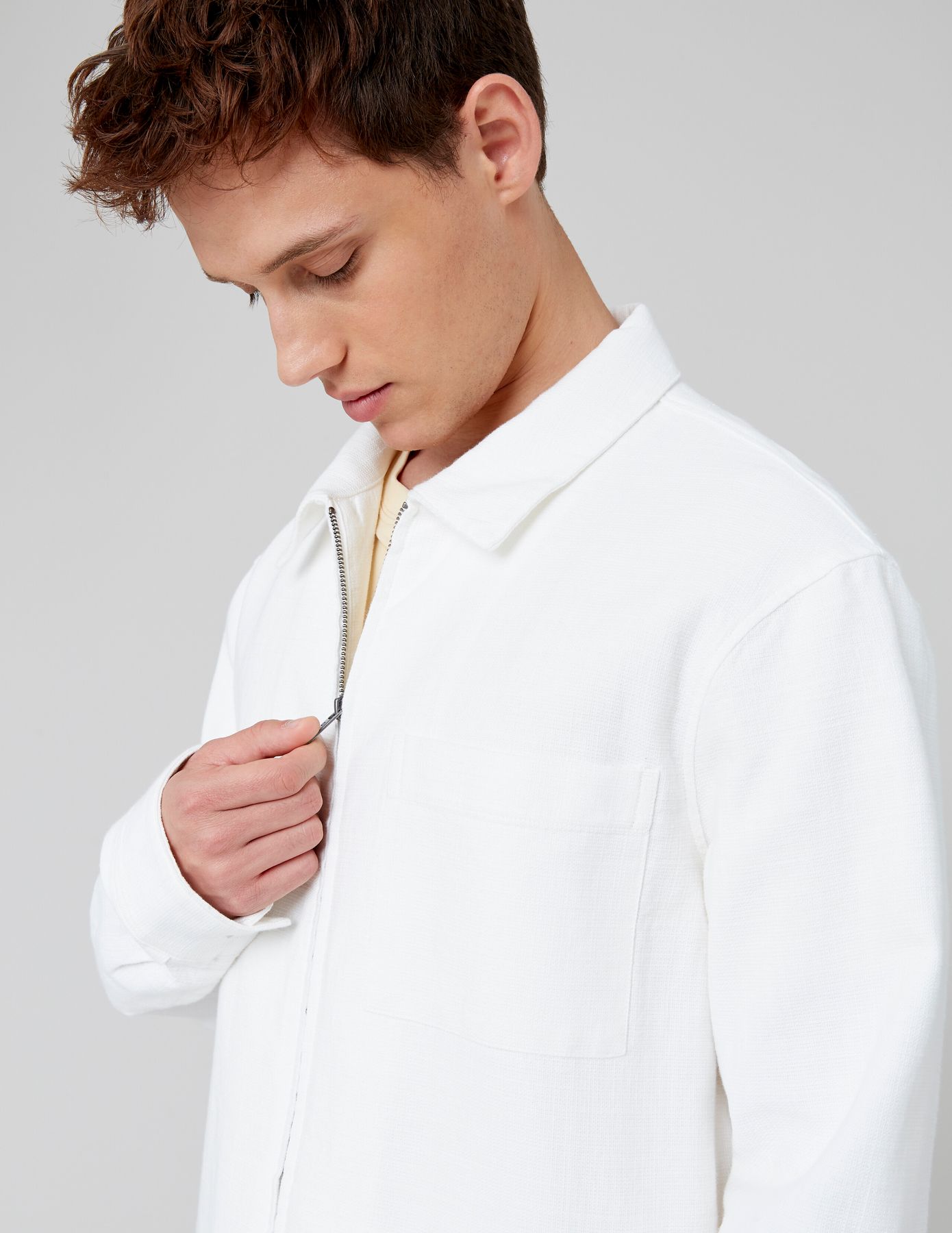 Veste zippée texturée