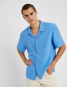 Chemise manches courtes gaze de coton