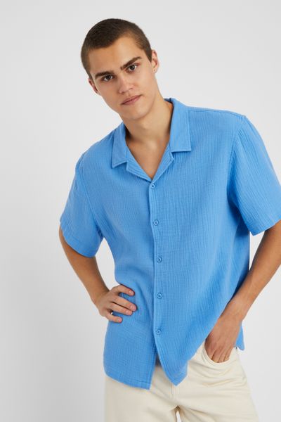 Chemise manches courtes gaze de coton