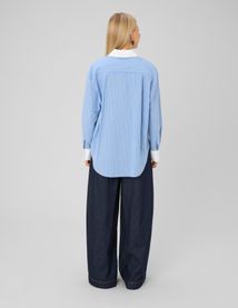 Chemise ray&eacute;e perles