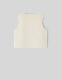 Gilet sans manches en sherpa
