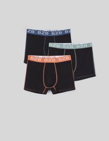 Lot 3 boxers &eacute;lastique contrast&eacute;