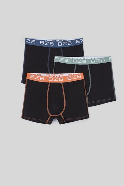 Lot 3 boxers &eacute;lastique contrast&eacute;