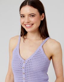 Débardeur boutonné en crochet