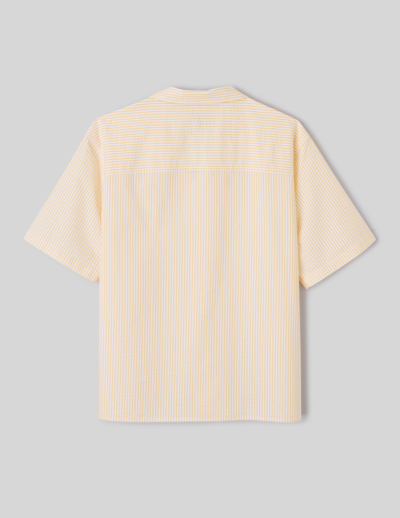 Chemise manches courtes ray&eacute;e seersucker