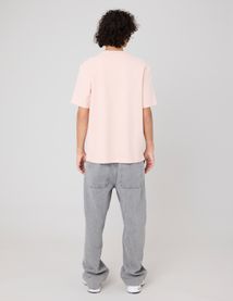 T-shirt lourd touché peau de pêche