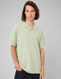 Polo maille c&ocirc;tel&eacute;e