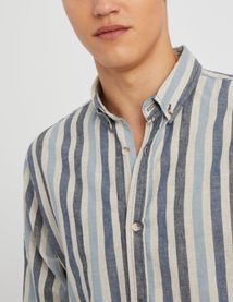 Chemise rayée droite