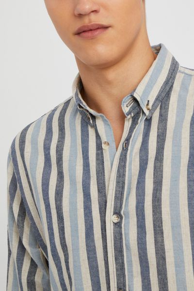 Chemise rayée droite