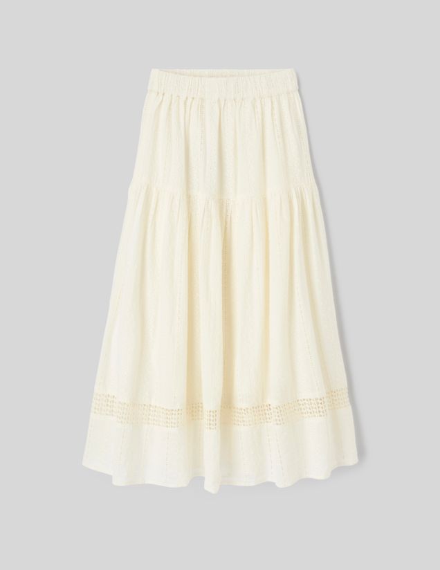 Jupe longue avec broderie anglaise