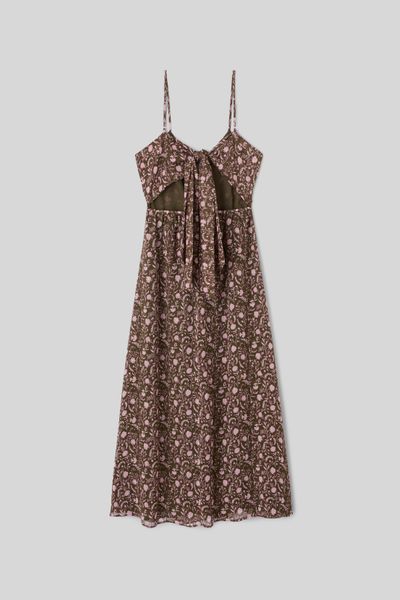 Robe longue imprim&eacute;e