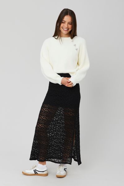 JUPE TUBE MAILLE - POUSSIN