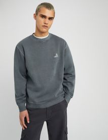 Sweat col rond brod&eacute;