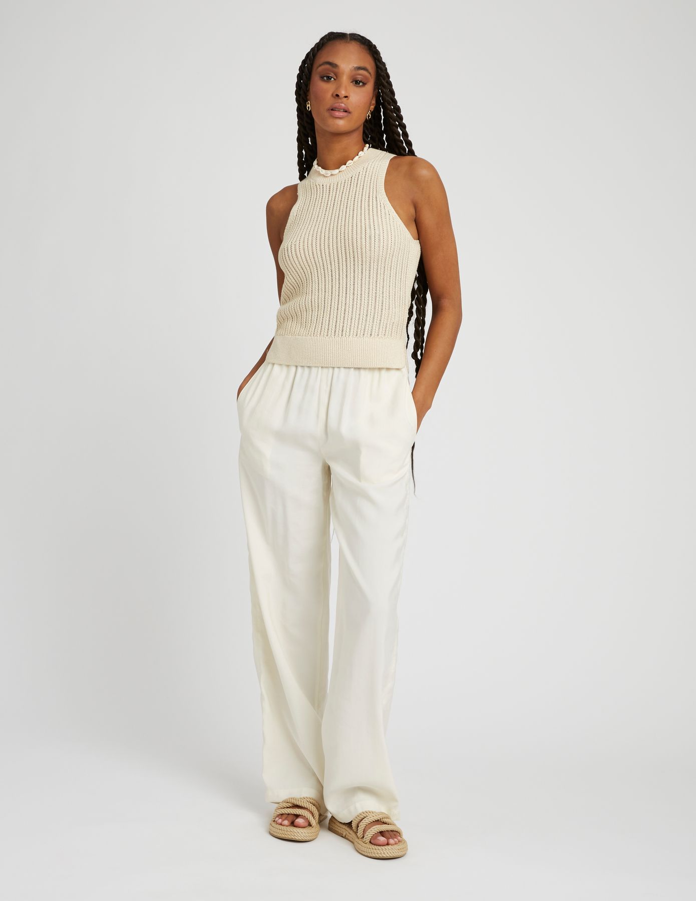 Débardeur en crochet pailleté