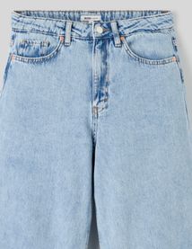 Jean wide leg à revers