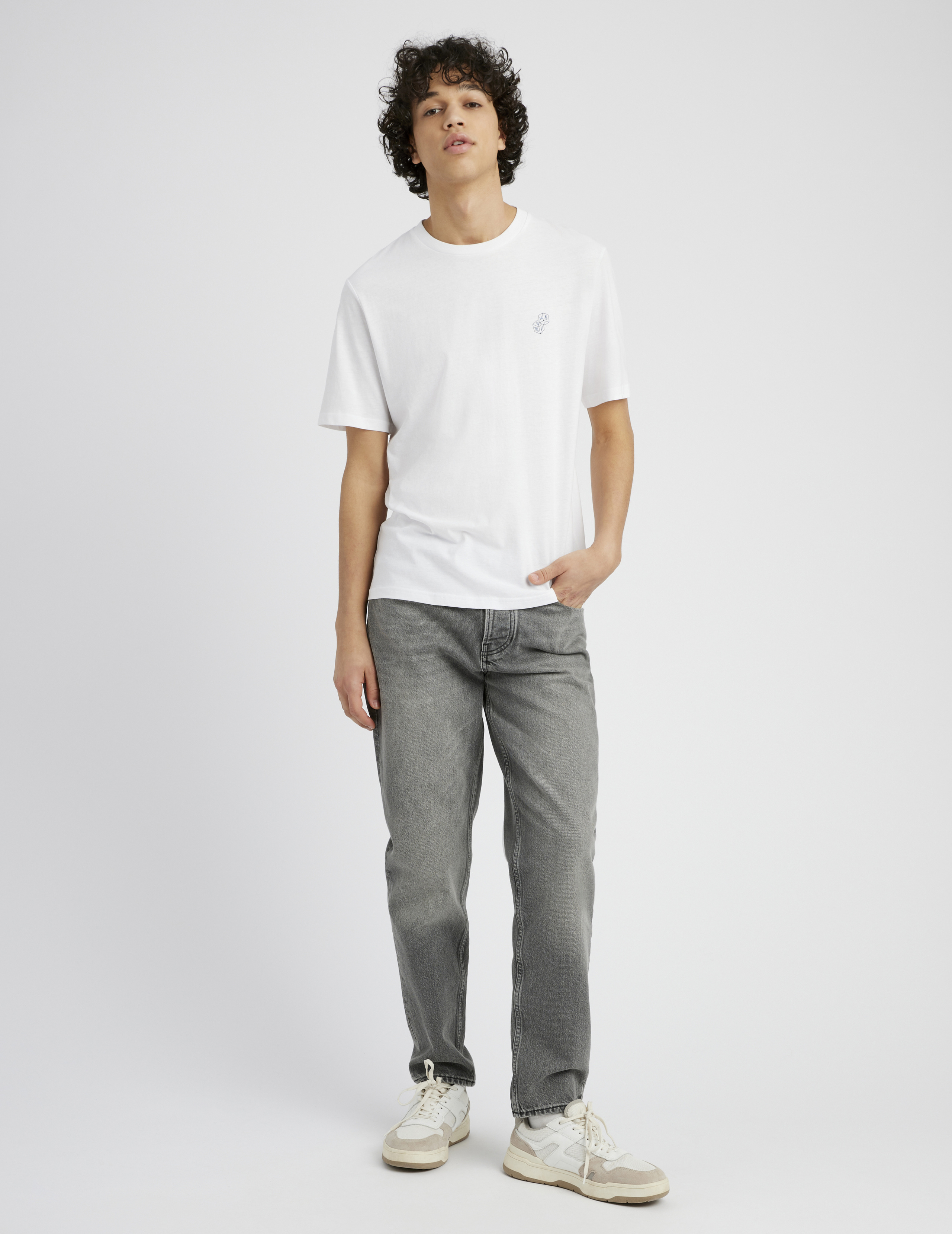 Jean relaxed gris moyen