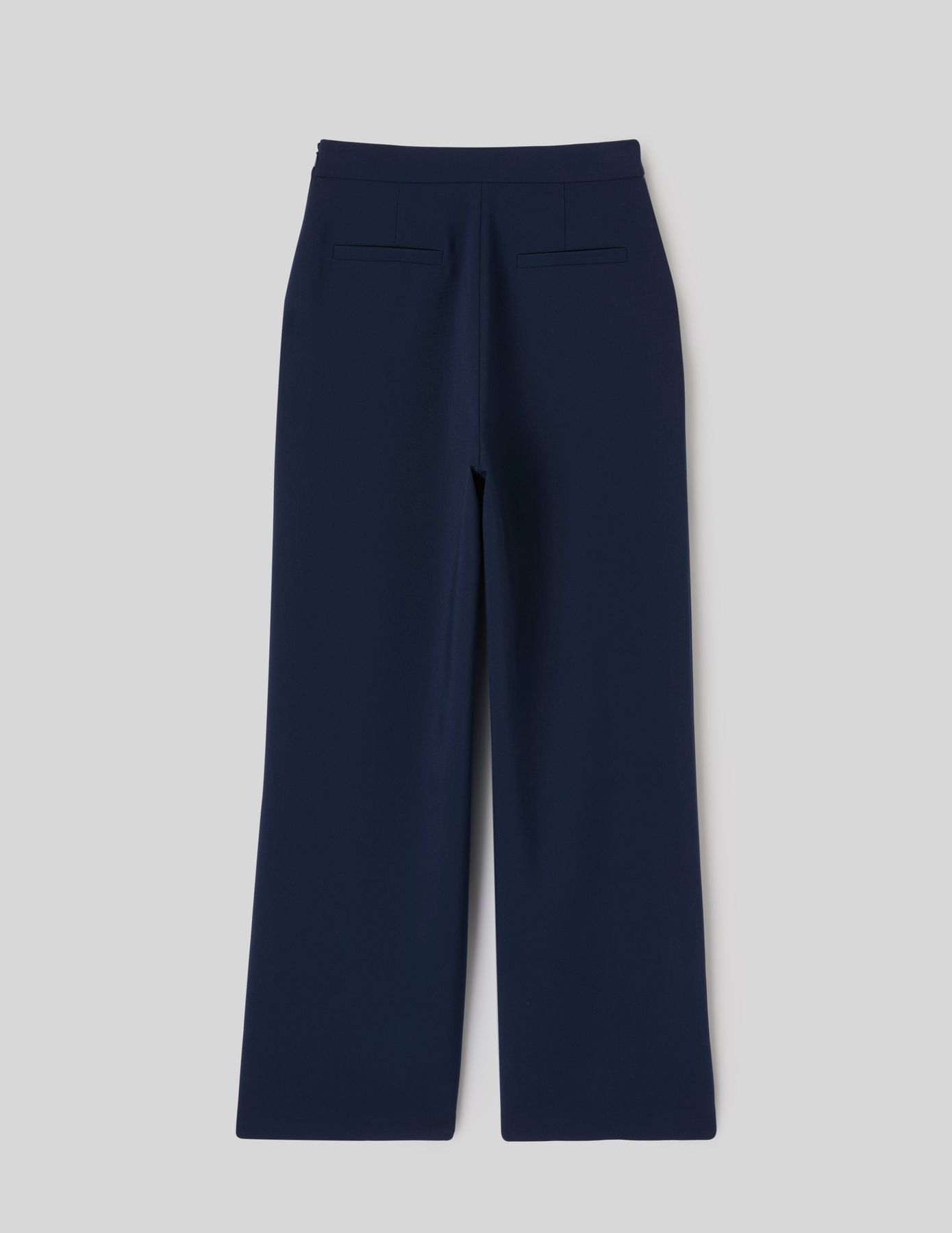 Pantalon taille haute &agrave; pont