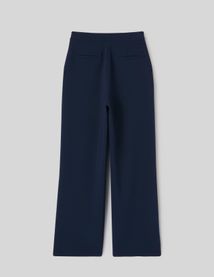 Pantalon taille haute &agrave; pont